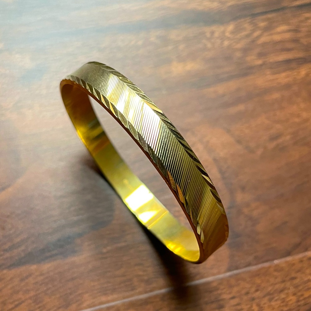 Vintage Gold Textured Bangle Japan